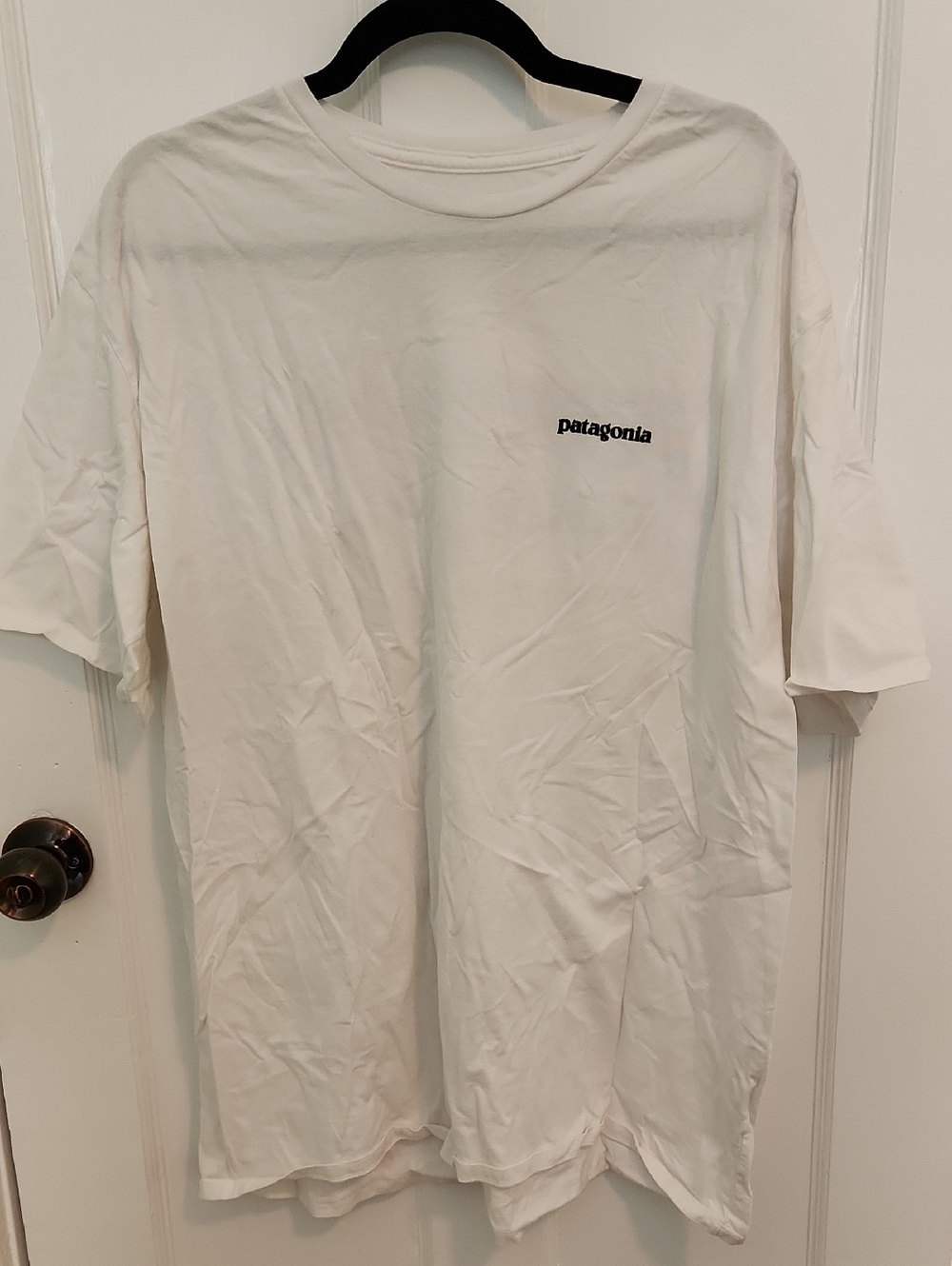 Patagonia Men’s White Crew Logo Short Sleeve Tee